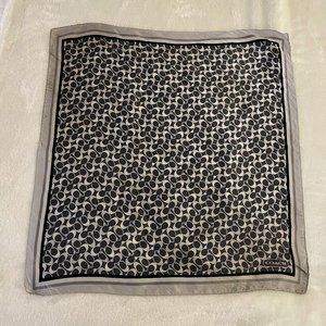 Coach Signature Print Silk Square Scarf
